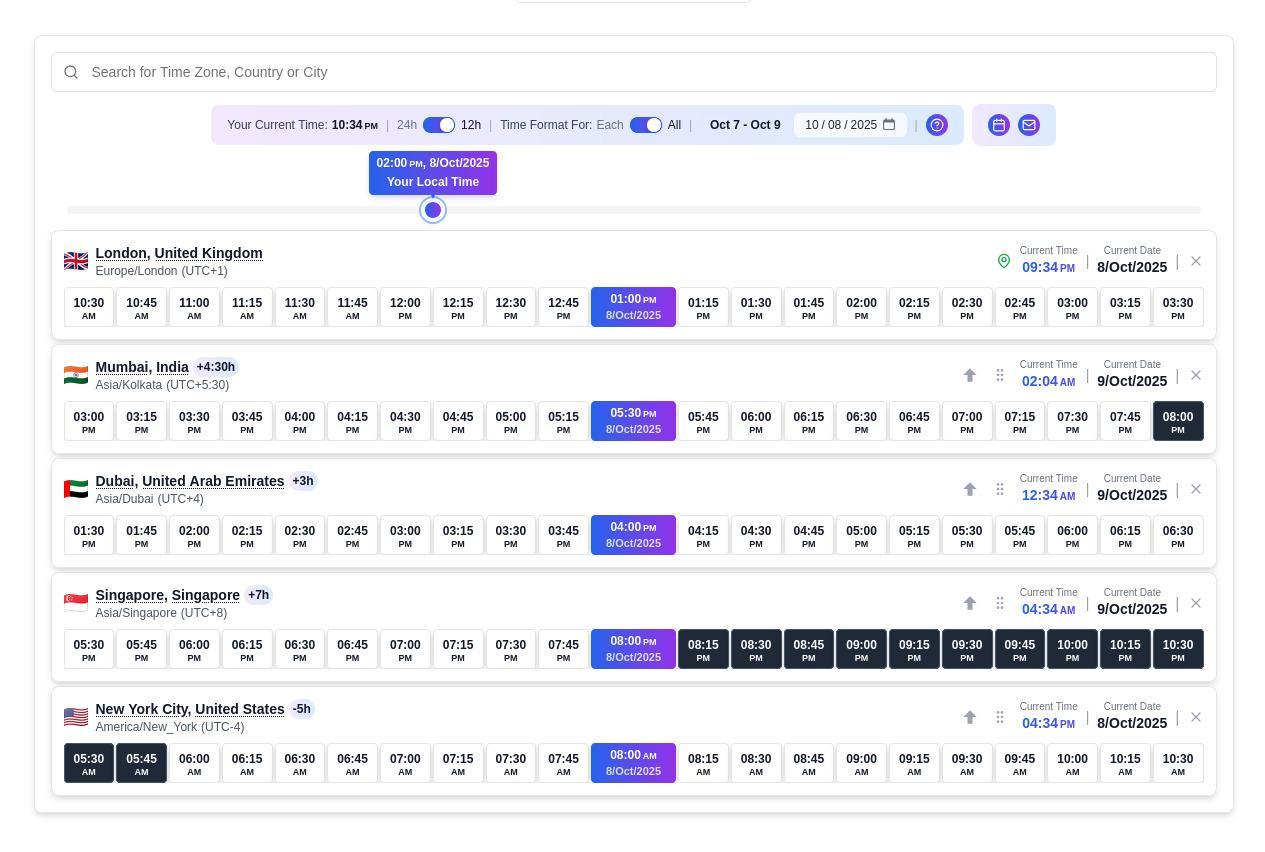 Professional Time Zone Converter TimeSyncer