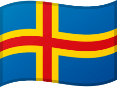 The flag of  Aland Islands